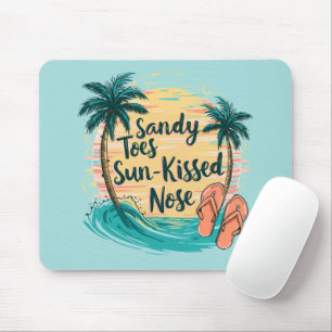 Sandy Toes Sun-Kissed Nose Beach Aesthetic Mouse Pad