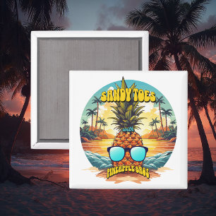 Sandy Toes With Pineapple Bros Magnet