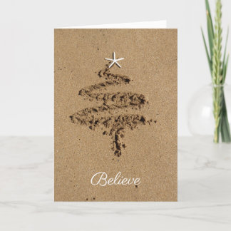 Sandy Tree Folded Holiday Card