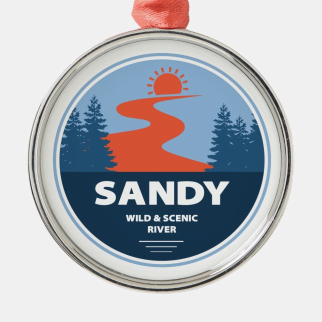 Sandy Wild And Scenic River Metal Ornament (Front)