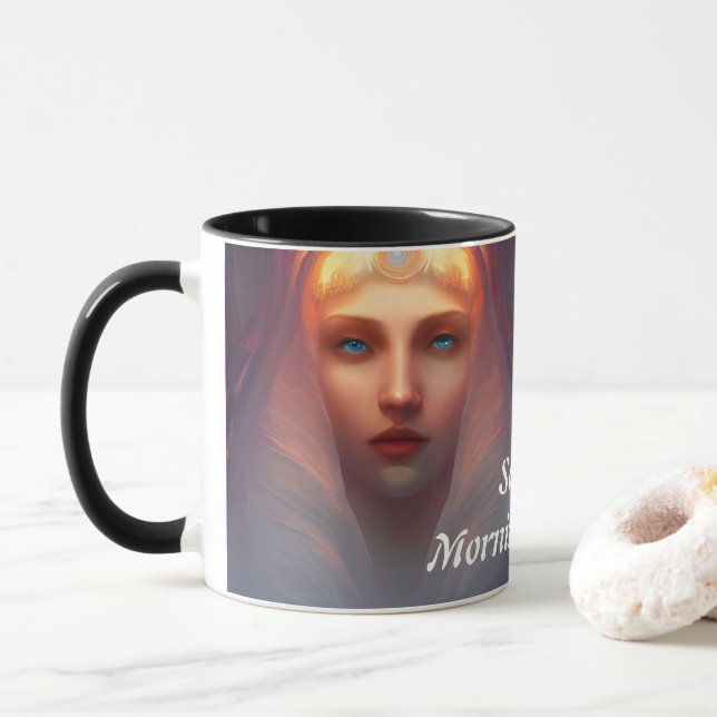 Sandy's Morning Caffeine Personalised Customisable Mug (With Donut)