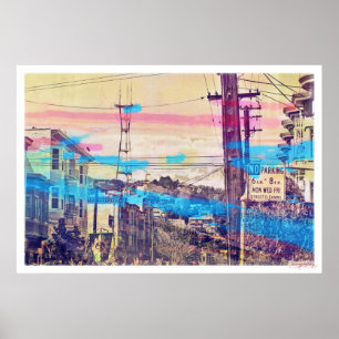 Sanfran-see-peaks mission district san francisco poster