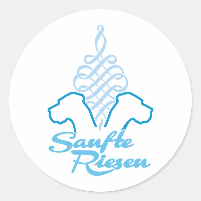 Sanfte Riesen blau Classic Round Sticker (Front)