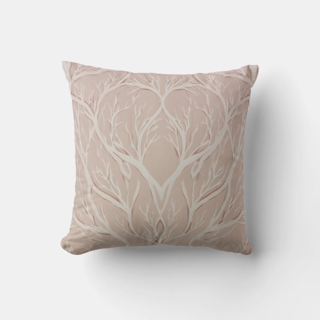 Sanftes Botanisches Baumdesign – Minimalistische N Cushion (Front)