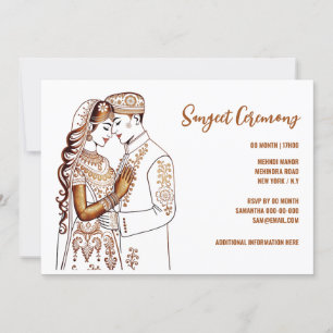 Sangeet Henna bride groom Mehndi Mhindi Hindi  Invitation