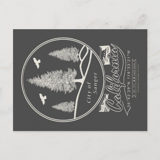 SANGER FRESNO CALIFORNIA POSTCARD (Front)