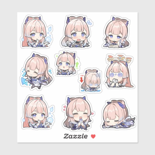Sangonomiya Kokomi Stickers (Sheet)