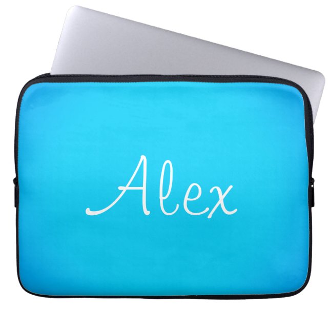 Sangria Alluring Aqua Laptop Sleeve (Front)