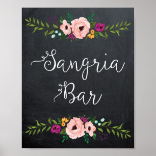 Sangria bar sign poster