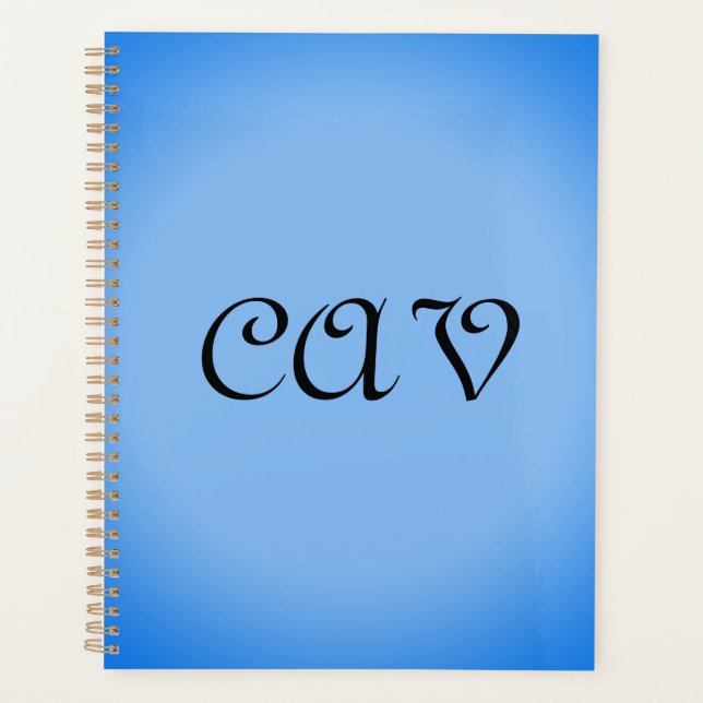 Sangria Cornflower Blue  Planner (Front)