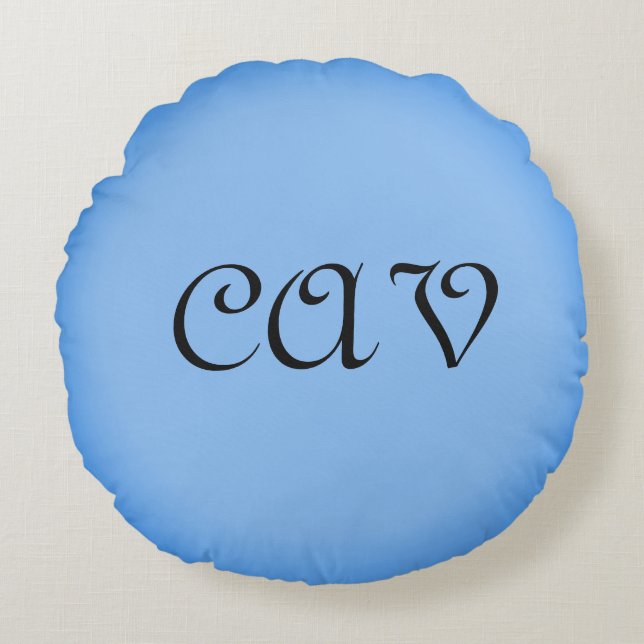 Sangria Cornflower Blue  Round Cushion (Front)