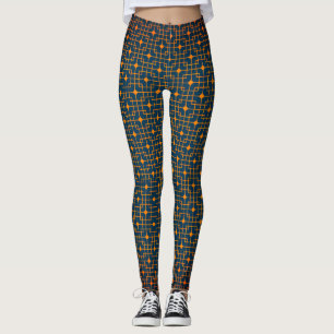 Sangria Creative Wired Hot Cubes Chinese Pattern Leggings