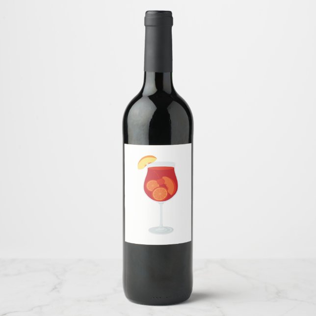 Sangria Drink Wine Label (Front)