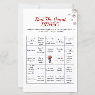 Sangria Find the Guest Bridal Shower Bingo game