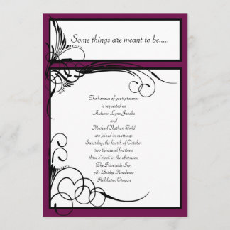 Sangria Floral Wedding Invitations
