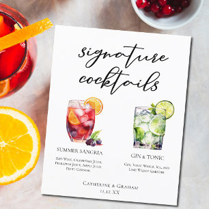 Sangria Gin & Tonic Signature Cocktails Menu
