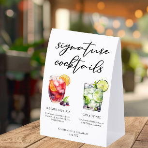Sangria Gin & Tonic Wedding Cocktails Menu