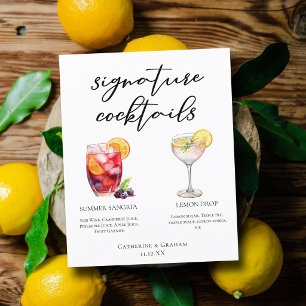 Sangria Lemon Drop Signature Cocktails Menu