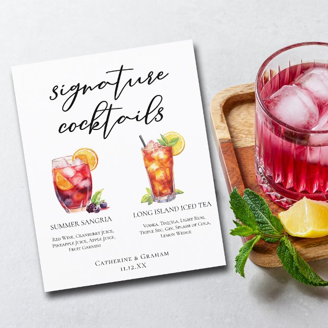 Sangria Long Island Tea Signature Cocktails Menu (Creator Uploaded)