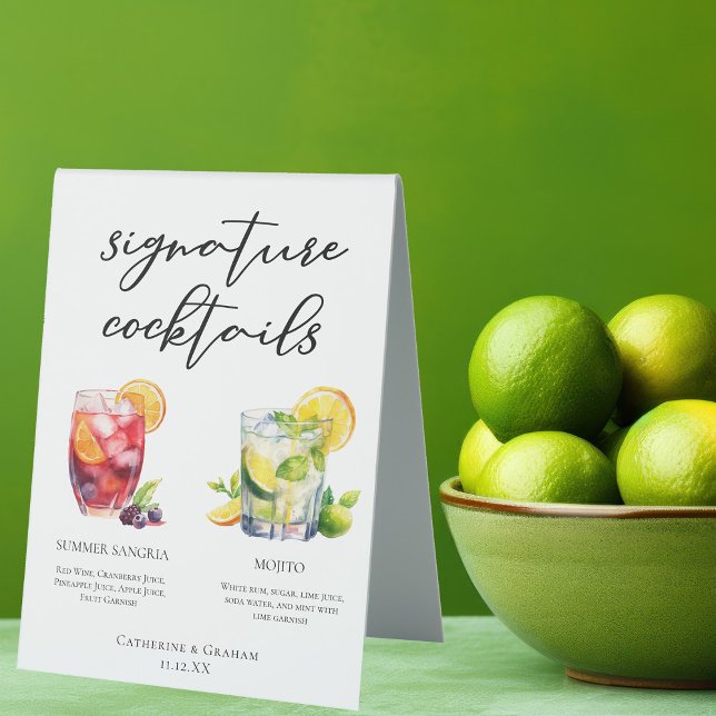 Sangria Mojito Signature Cocktails Menu (Creator Uploaded)