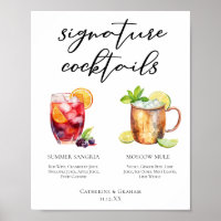 Sangria Moscow Mule Signature Cocktails Menu