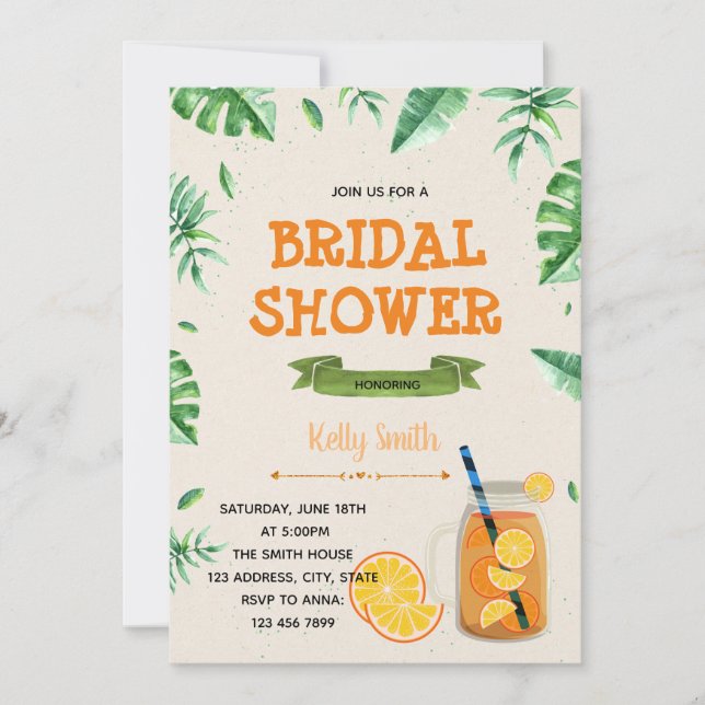 Sangria party theme invitation (Front)