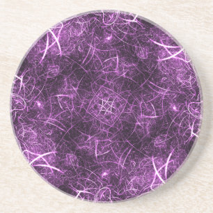 Sangria/Purple Fractal_Sandstone Coaster