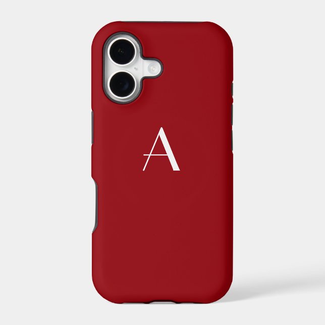 Sangria Red Monogram iPhone 5 Case (Back)