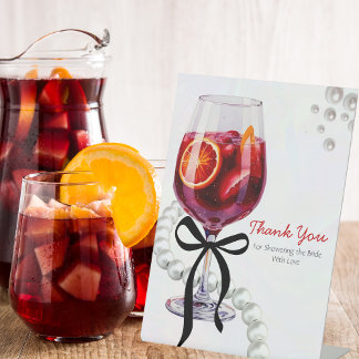 Sangria & Sass "Thank You" Pedestal Sign