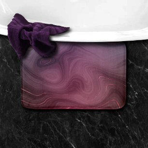 Sangria Strata   Moody Pink and Purple Luxe Agate Bath Mat