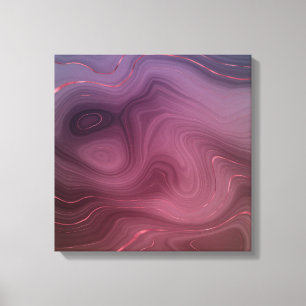 Sangria Strata Moody Pink and Purple Luxe Agate Canvas Print