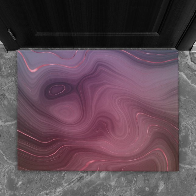 Sangria Strata | Moody Pink and Purple Luxe Agate Doormat (Creator Uploaded)