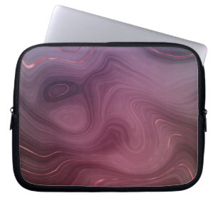Sangria Strata Moody Pink and Purple Luxe Agate Laptop Sleeve