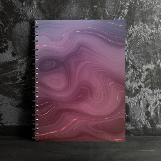 Sangria Strata | Moody Pink and Purple Luxe Agate Notebook (Creator Uploaded)