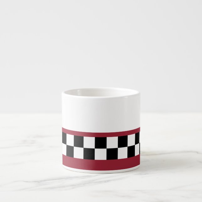 sangria striped checkers espresso cup (Front)