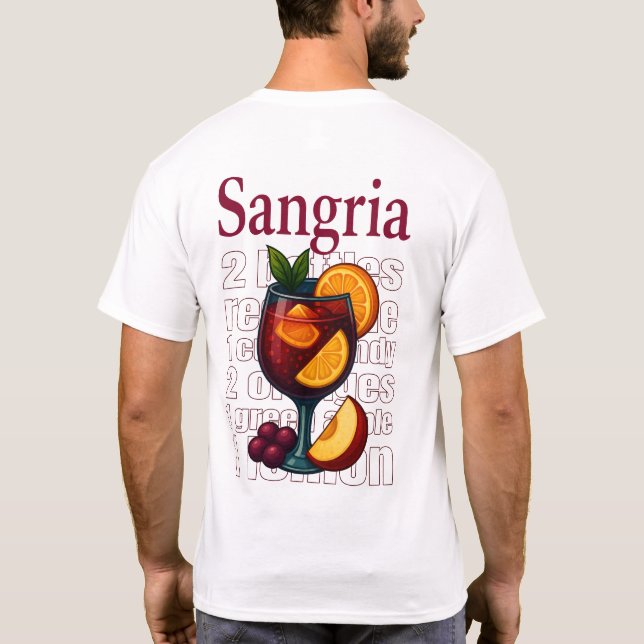Sangria T-Shirt – Fruity Wine Cocktail (Back)