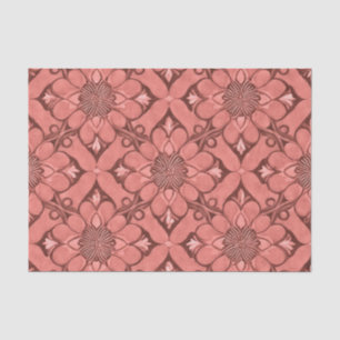 Sangria Victorian Flower Lattice Design Style Tissue Paper