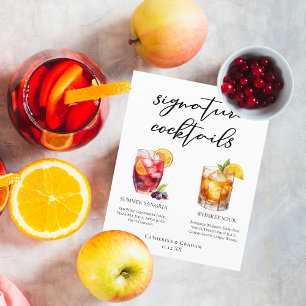Sangria Whiskey Sour Signature Cocktails Menu