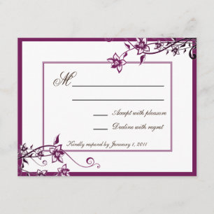 Sangria White Floral Blossom Wedding Response RSVP