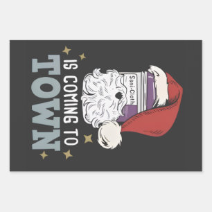 Sani Cloth Christmas Nurse Holiday Medical Nurse Wrapping Paper Sheet