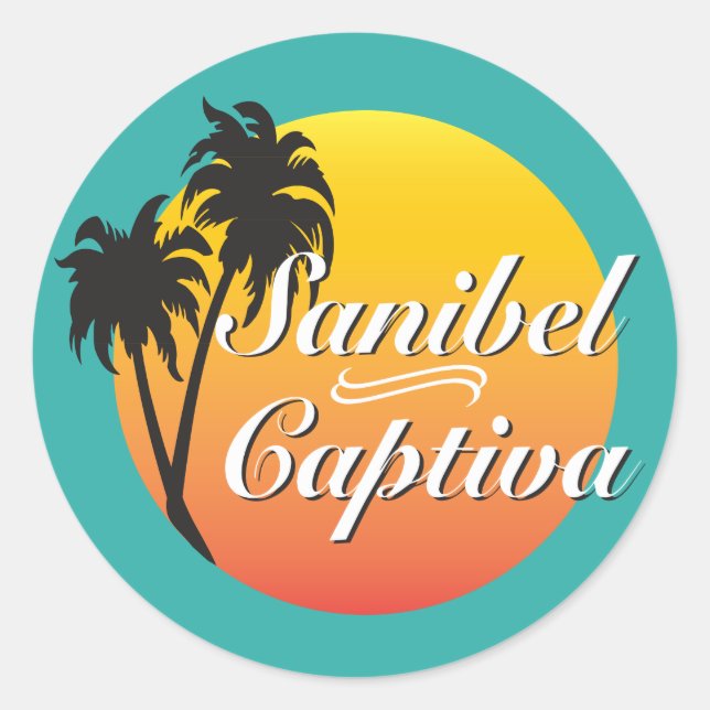 Sanibel and Captiva Islands Florida Classic Round Sticker (Front)