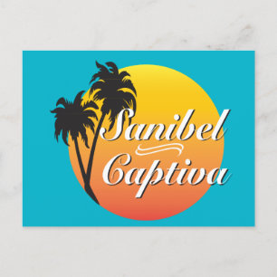 Sanibel Captiva Islands Florida Elegant Palms Postcard