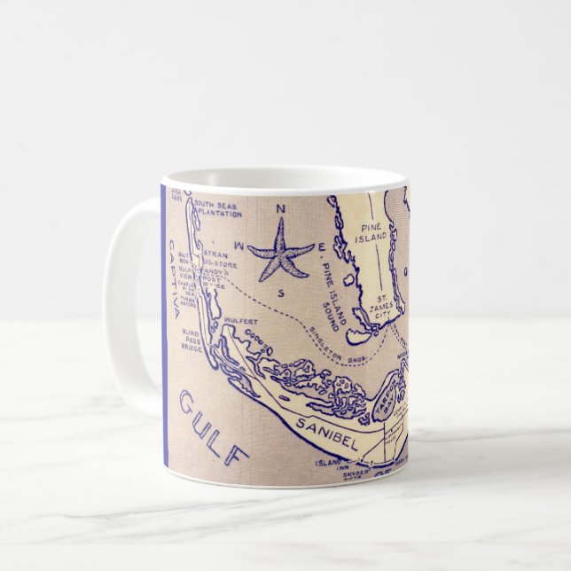 Sanibel Captival Florida Map Mug (Front Left)