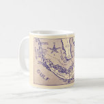 Sanibel Captival Map Mug<br><div class="desc">A wonderful vintage postcard map of the islands of Sanibel and Captiva Florida  repurposed on a coffee mug or,  if you like,  on glass ware.</div>