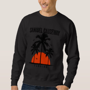Sanibel Causeway Beach Florida Surfing Surfboardin Sweatshirt