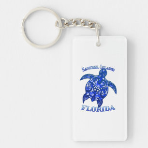 Sanibel Florida Vacation Tribal Turtle Key Ring