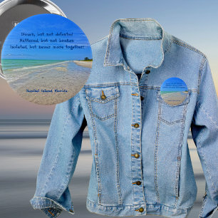 Sanibel Island Beach Florida Pre Hurricane Ian 10 Cm Round Badge