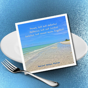 Sanibel Island Beach Florida Pre Hurricane Ian Napkin