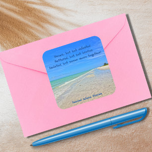 Sanibel Island Beach Florida Pre Hurricane Ian Square Sticker