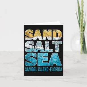 Sanibel Island Beach Florida Sand Salt Sea T Shirt Card
